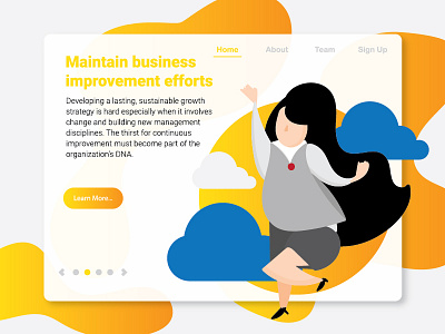Business Team landing page