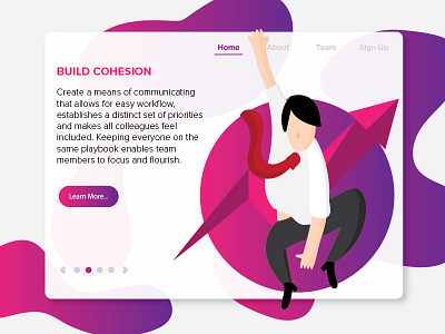 Landing page design in business concept. banner design graphic illustration isometric landing page people template vector web website