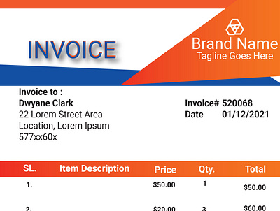 Invoice Design branding business design graphic design invoice vector