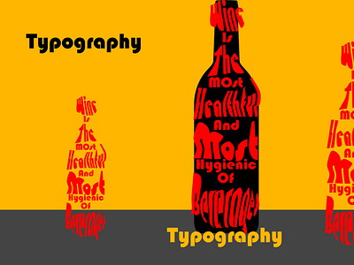Type on a wine bottole bottole branding business company design graphic design illustration red typography vector wine word art