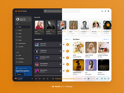 Soundcloud Redesign app concept design graphic design soundcloud stream ui ux web website