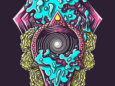 mystic abstract design neon