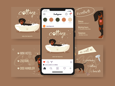 SPA for your pet (Instagram post) foam illustration