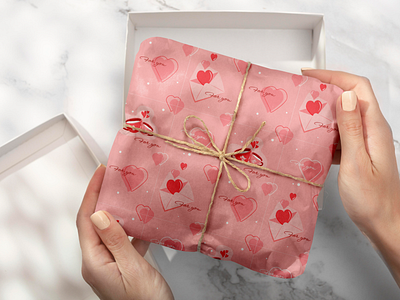 Example gift wrapping background happy letter packaging