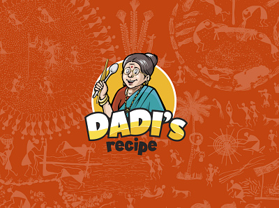 Papad Brand Logo branding graphic design illustration logo vector