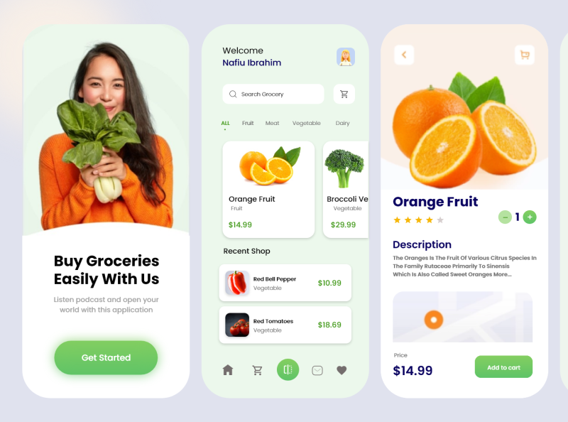 Grocery App Design by FARWA on Dribbble