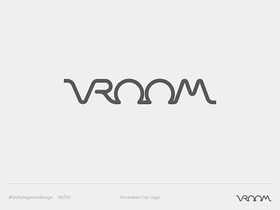 Vroom - Day 5 Daily Logo Challenge branding carlogo challenge dailylogo dailylogochallenge design driverless driverlesscar graphic design logo logo a day logodesign logodesignchallenge logos logotype typeface typography vroom