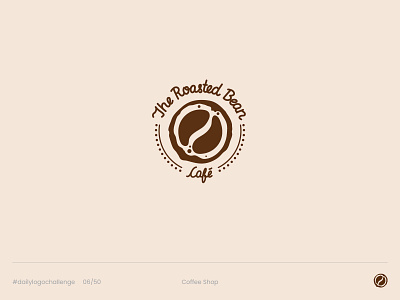 The Roasted Bean - Day 6 Daily Logo Challenge branding coffee coffeebean coffeelogo coffeeshoplogos dailylogo dailylogochallenge design graphic design logo logo a day logodesignchallenge logos theroastedbean vector