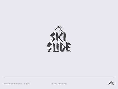 Ski Slide - Day 8 Daily Logo Challenge branding brushlettering challenge dailylogo dailylogochallenge design graphic design grunge handwritten logo logo a day logodesignchallenge logos mountain mountainlogo ski skilogo skislide