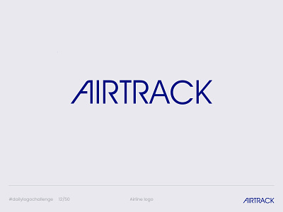 Airtrack - Day 12 Daily Logo Challenge airline airplane airplanelogo airtrack branding challenge dailylogo dailylogochallenge design flight graphic design logo logo a day plane type typograpy wordmark