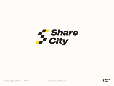 Share City - Day 29 Daily Logo Challenge cab cab logo challenge daily logo challenge dailylogo dailylogochallenge design graphic design logo logo a day logo design logo design challenge rideshare service rideshare service logo share city share city logo taxi taxi logo yellow and black
