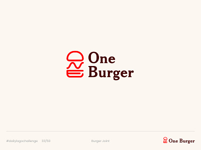 One Burger - Day 33 Daily Logo Challenge