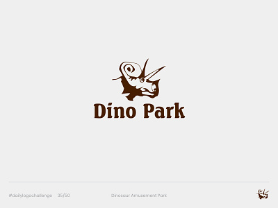 Dino Park - Day 35 Daily Logo Challenge challenge daily logo challenge dailylogo dailylogochallenge design dino logo dino park dino park logo dinosaur dinosaur amusement park logo dinosaur logo dinosaur park logo graphic design logo logo a day logo design logo design challenge triceratops