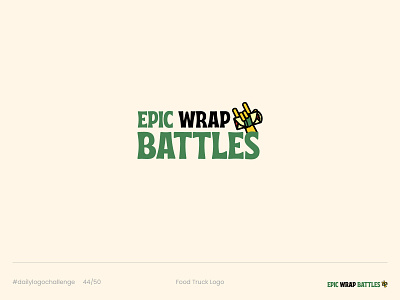 Epic Wrap Battles - Day 44 Daily Logo Challenge challenge daily logo challenge dailylogo dailylogochallenge design epic wrap battles epic wrap battles logo food food logo food truck food truck logo graphic design green logo logo a day logo design logo design challenge red wrap wrap logo