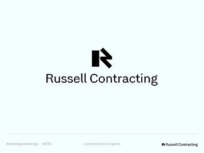 Russel Consulting - Day 45 Daily Logo Challenge challenge construction construction company construction company logo construction logo daily logo challenge dailylogo dailylogochallenge design graphic design logo logo a day logo design russel contracting russel contracting logo r logo simple logo
