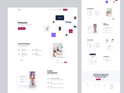 Formly - Features Page branding design feature flat formly furniture illustration interface interior interior design landing landing page logo ui ux