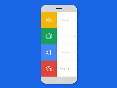 Google Kids UI menu