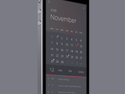 Calendar concept app blur branding calendar concept flat ui ux