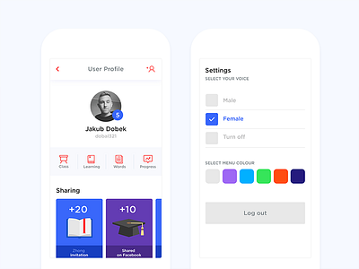 AI App - User Profile ai app education interface ui ux