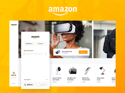 Amazon Concept - Home Page amazon concept home page products redesign slide thumbnails ui ux