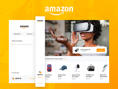 Amazon Concept - Home Page amazon concept home page products redesign slide thumbnails ui ux