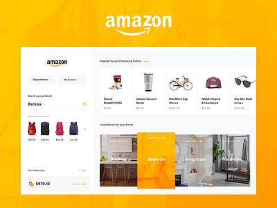 Amazon Concept - Home Page amazon concept home page products redesign slide thumbnails ui ux