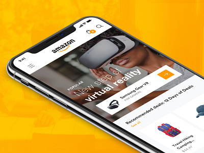 Amazon Concept - Home Page Mobile amazon concept home mobile page products redesign slide thumbnails ui ux