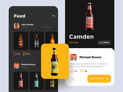 Concept app for the community of craft beer lovers app appscreens beer beers craftbeer flat interface itcraft mobile mobileapp socialapp ui ux