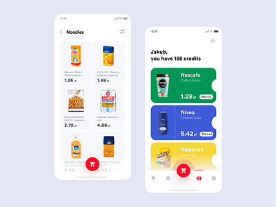 Auchan redesign concept - products list & coupons