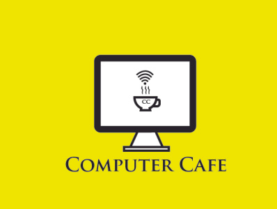 Computer Cafe design graphic design icon illustration logo vector