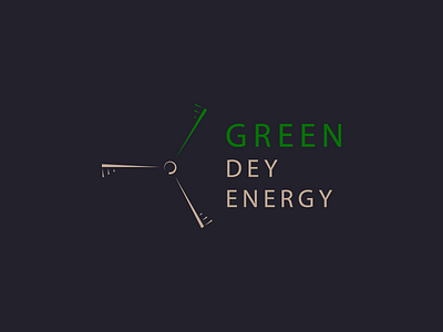 Green Dey Energy adobe illustrator branding business company design ecology energy graphic design illustration logo logo disign minimalism nature typography vector vector graphic windmill