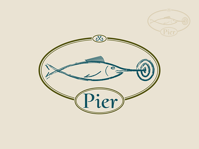 Pier adobe illustrator branding business chef company cook design fish food graphic design illustration logo logo disign pier restaurant retro sea vector vector graphic vintage