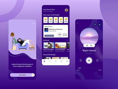 Meditation App (UI/UX Design)