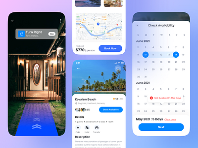 Hotel Booking App (UI/UX Design) app concept beach bookin app booking homestay hotel app hotel booking minimal mobile app mobile ui resort room booking travel agency travel app trip ui ui design uiux ux vacation