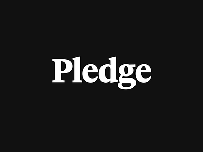 Pledge: Wordmark charity homelessness humanitarian instagram nonprofit pledge serif wordmark