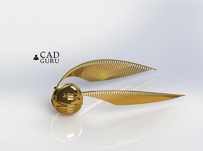 Golden Snitch 3d cad design goldensnitch graphic design harry harrypotter solidworks
