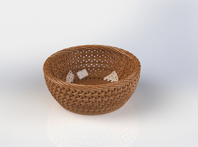 Basket 3d basket cad design furniture graphic design kitchen solidworks wood