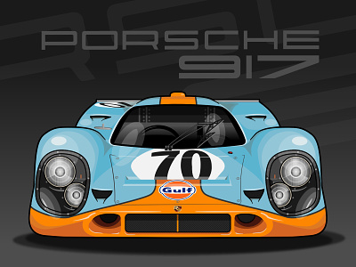 Porsche 917 design graphic design illustration vector