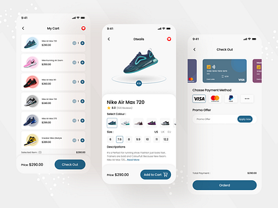 Nike Shoe app ui design app ui best shop e commerce e shop mobile app mobile ui design nike app online shop shoe app shoe ui ui design ui ux