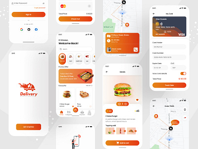 Food delivery app ui design