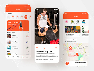 Power gym app ui design