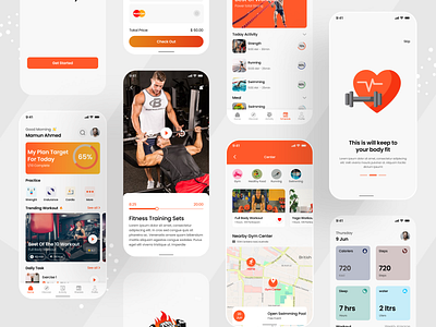 Power gym ui app design