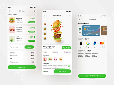 Fast delivery food app ui design