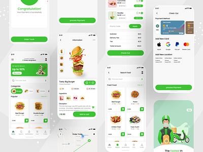 Fast delivery food ui app design app ui app ui design burger chessburger fast delivery food fast food food ui fresh food humburger logo mobile app ui design mobile food app mobile ui design pizza ui ui design uiux yammy food