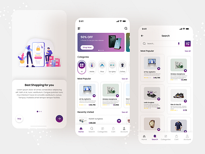 Online shopping Mobile ui design