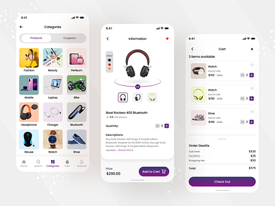 Online shopping mobile ui design