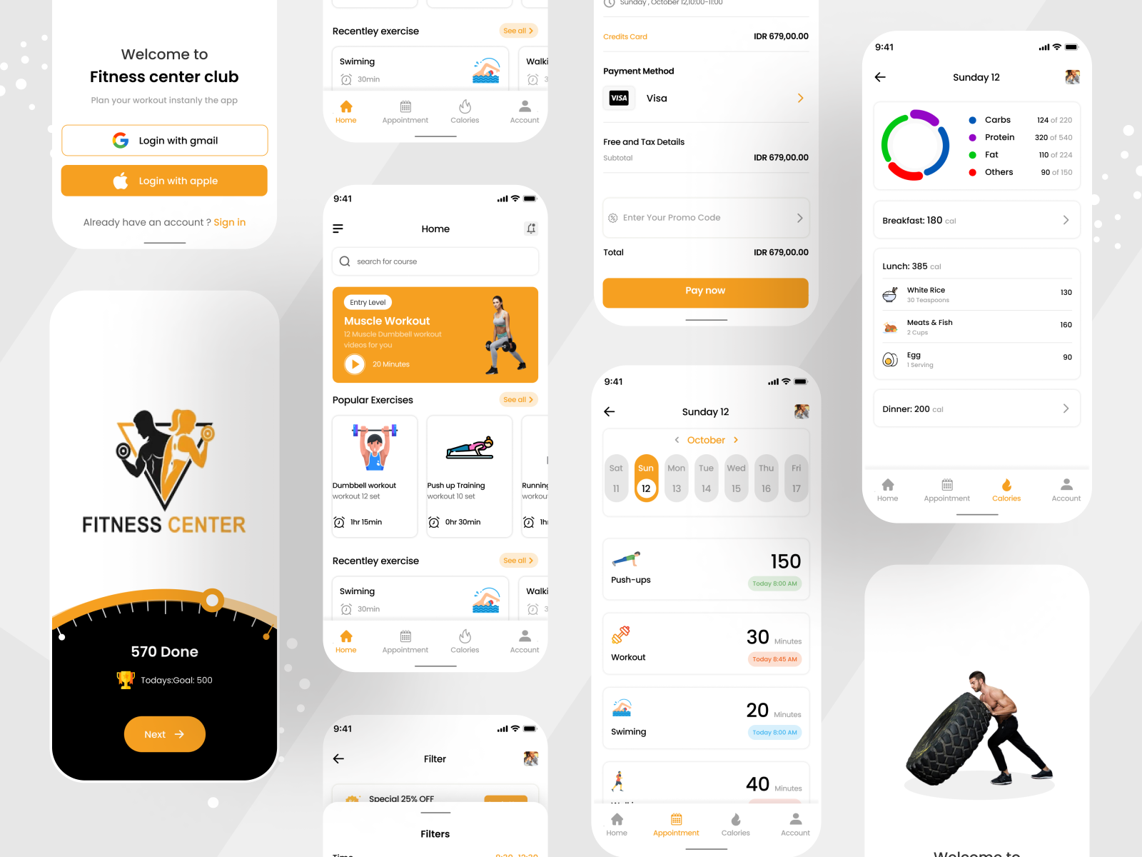 Ui For Workout Routine Fitness & workout center mobile app ui design by Mamun Ahmed on Dribbble