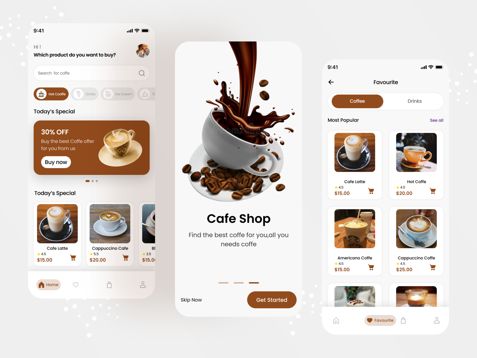 Cafe shop mobile ui design by Mamun Ahmed on Dribbble