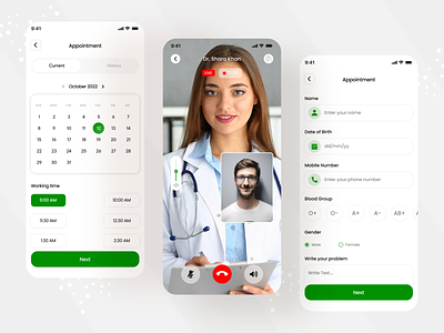 Medical mobile app ui design