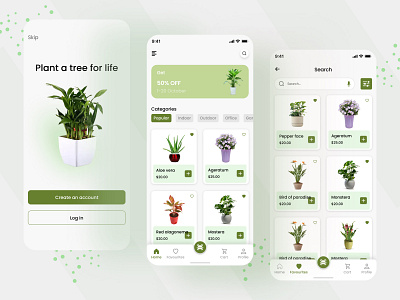 Plant mobile app ui design